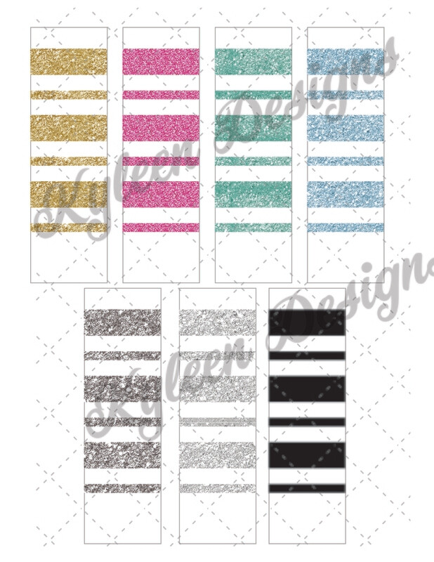 Striped glitter wraps for waterslide High Res PNG file