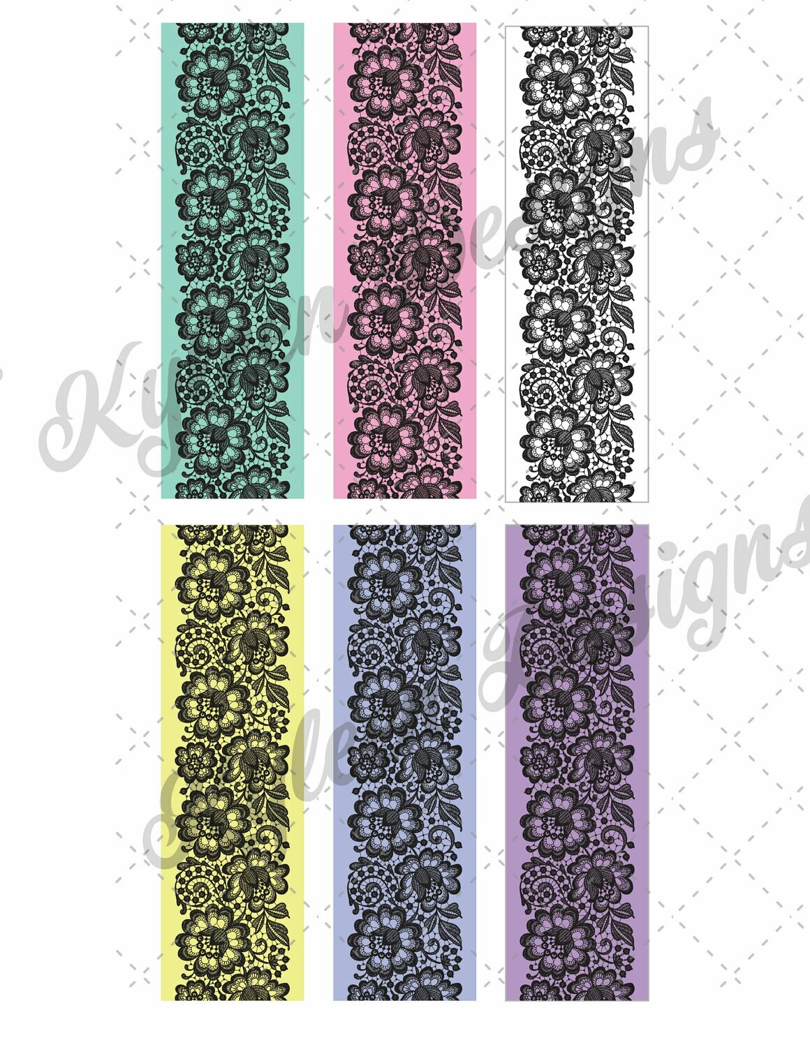 Pastel lace wraps for waterslide High Res PNG file