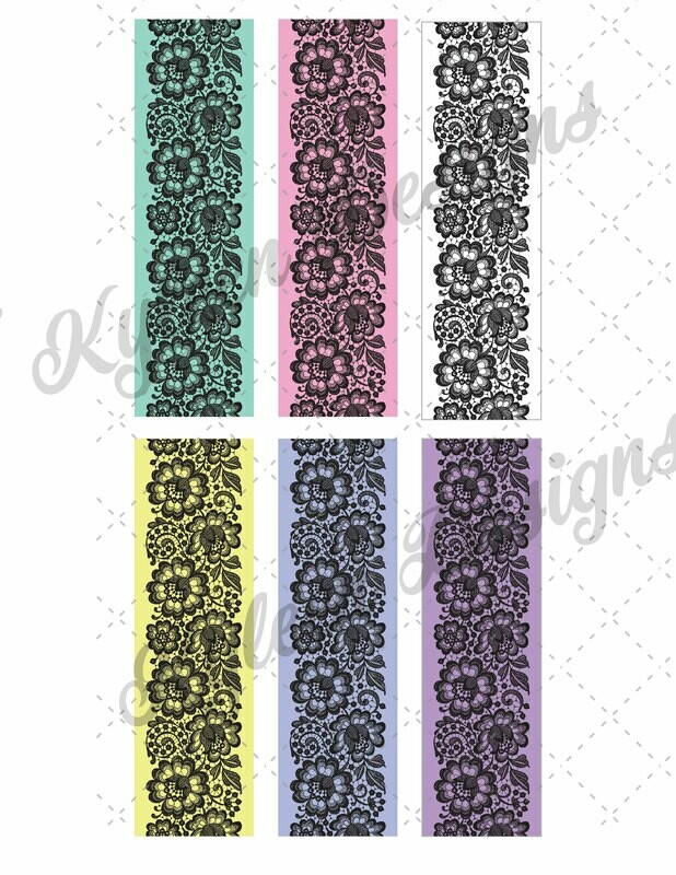 Pastel lace wraps for waterslide High Res PNG file