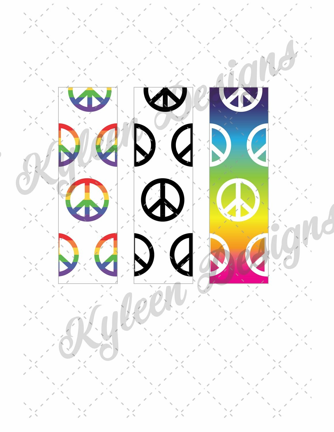 Peace Sign wraps for waterslide High Res PNG file