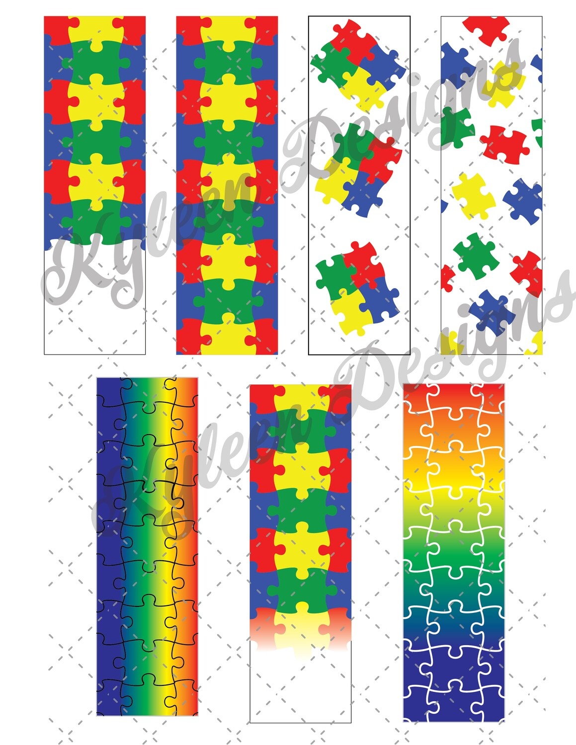 Puzzle Pen Wrappers ™ for waterslide High Res PNG file
