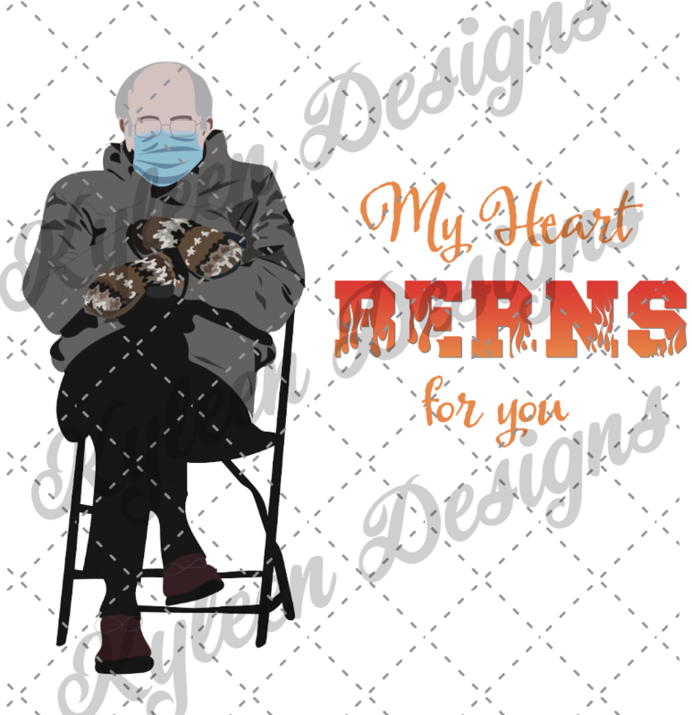 My heart Berns for you High Res PNG file