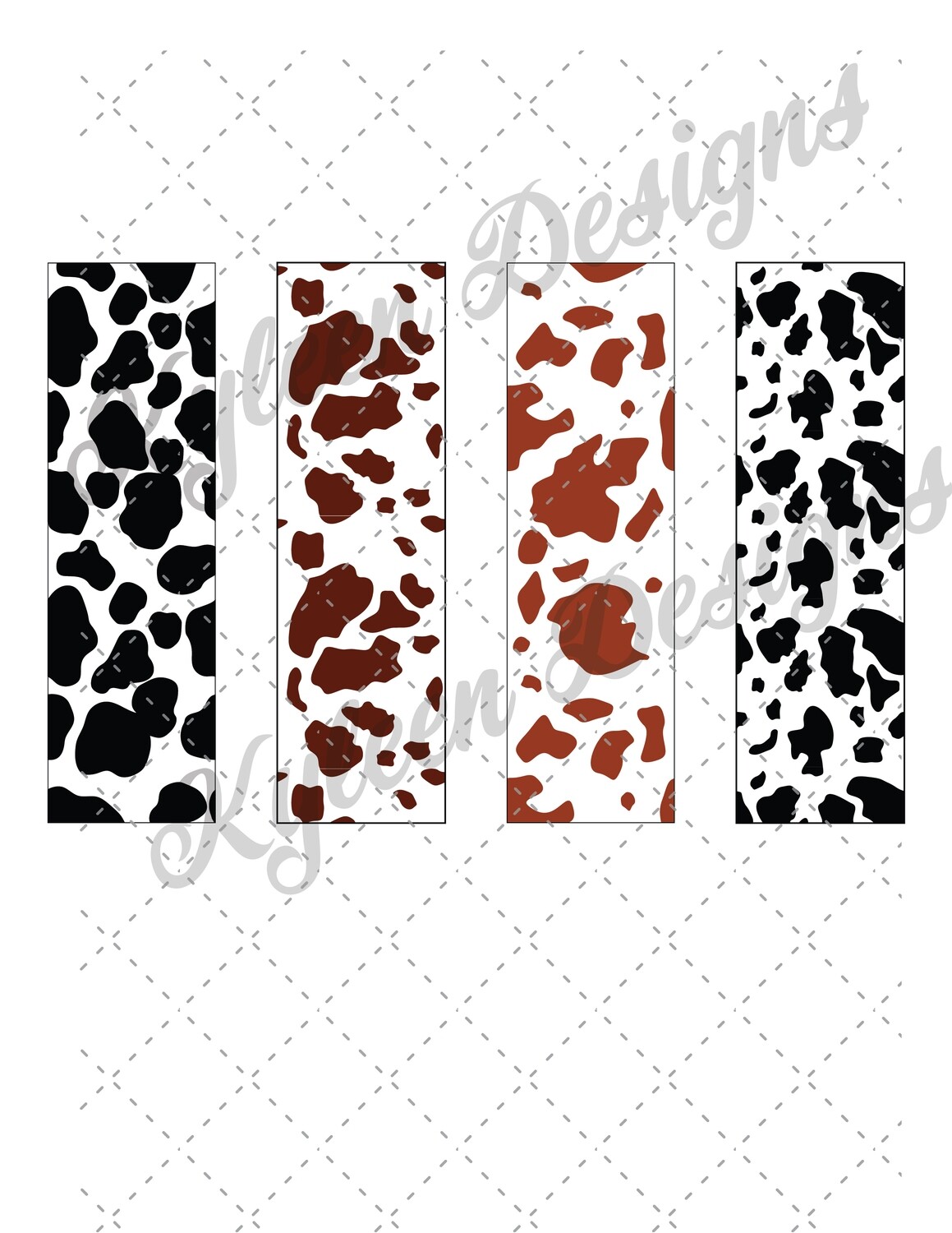 Seamless cow print pen wrappers™ for waterslide High Res PNG file