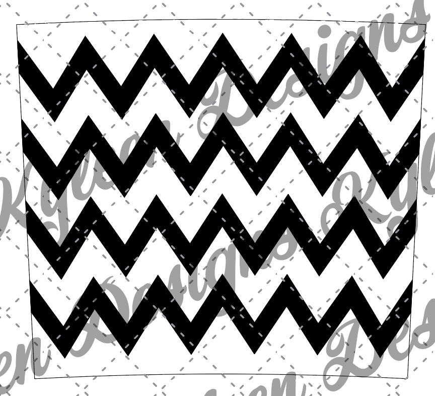 20 ounce skinny thick chevron stencil template SVG PNG file DIGITAL file