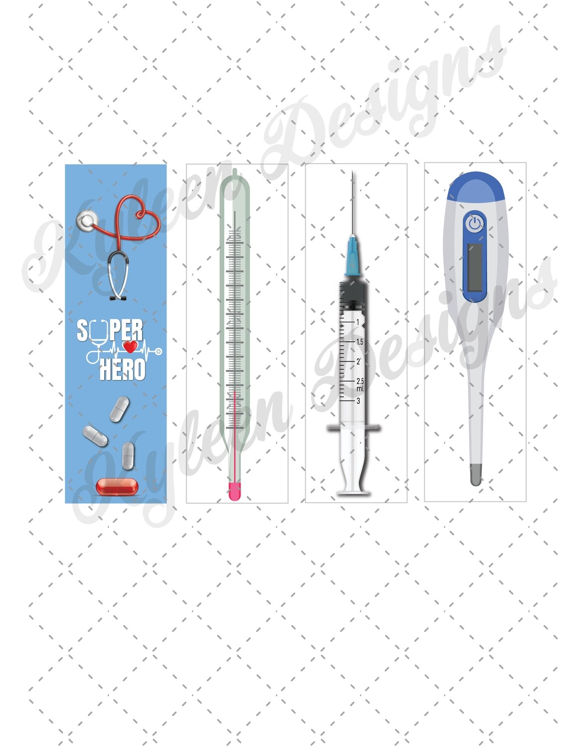 Medical Pen Wrappers™  for waterslide High Res PNG file