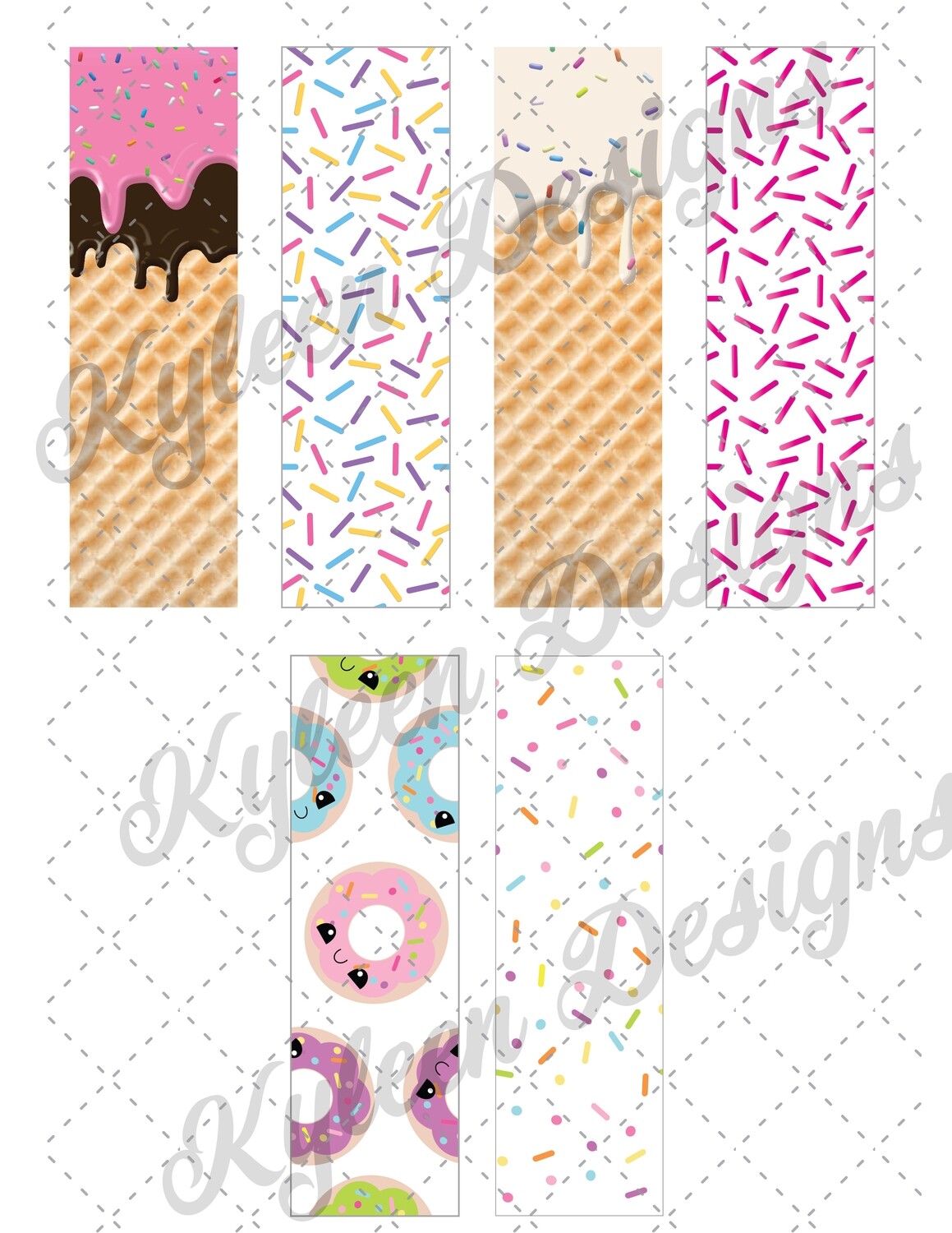 Sweets Pen Wrappers™  for waterslide High Res PNG file