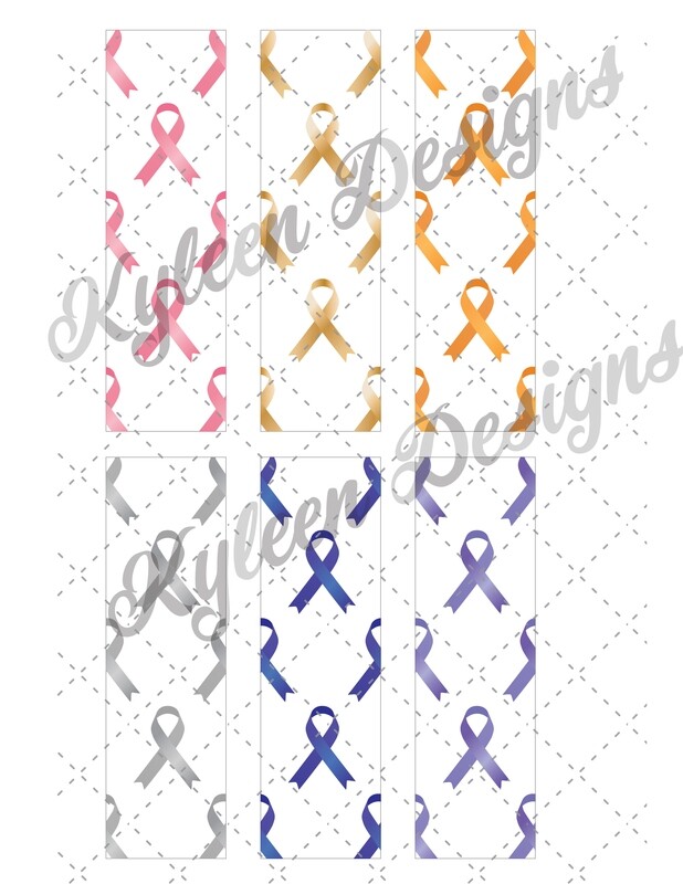 Awareness Ribbons Pen Wrappers™  for waterslide High Res PNG file