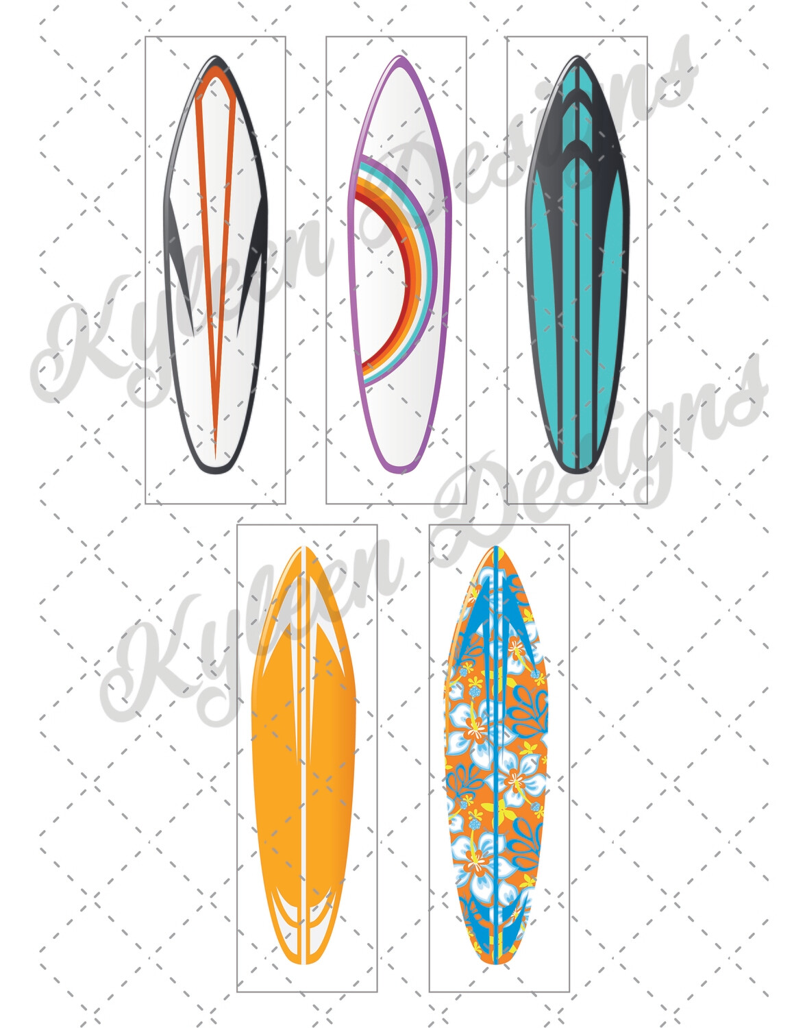 Surf Pen Wrappers™  for waterslide High Res PNG file