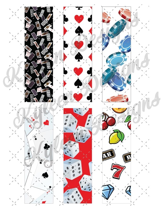 Casino Pen Wrappers™  for waterslide High Res PNG file