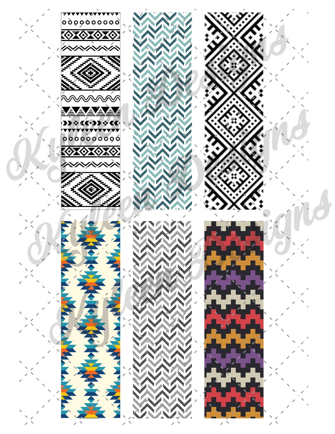Aztec Pen Wrappers™  for waterslide High Res PNG file