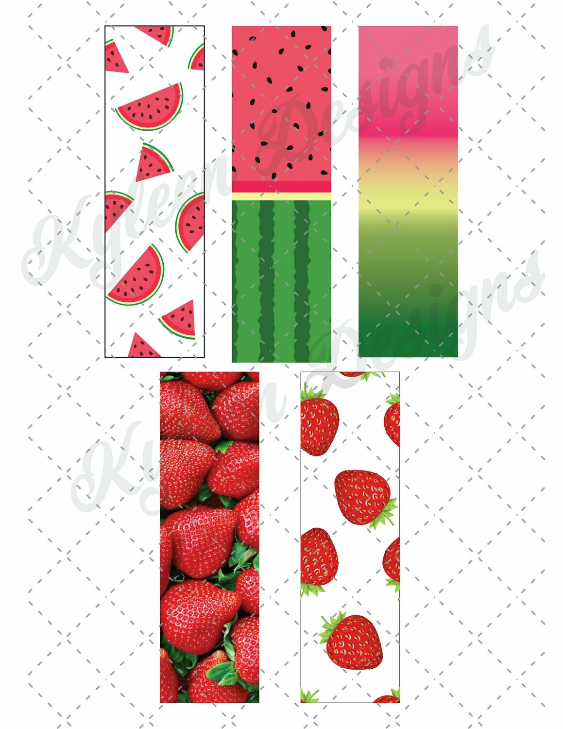 Fruit Pen Wrappers™  for waterslide High Res PNG file