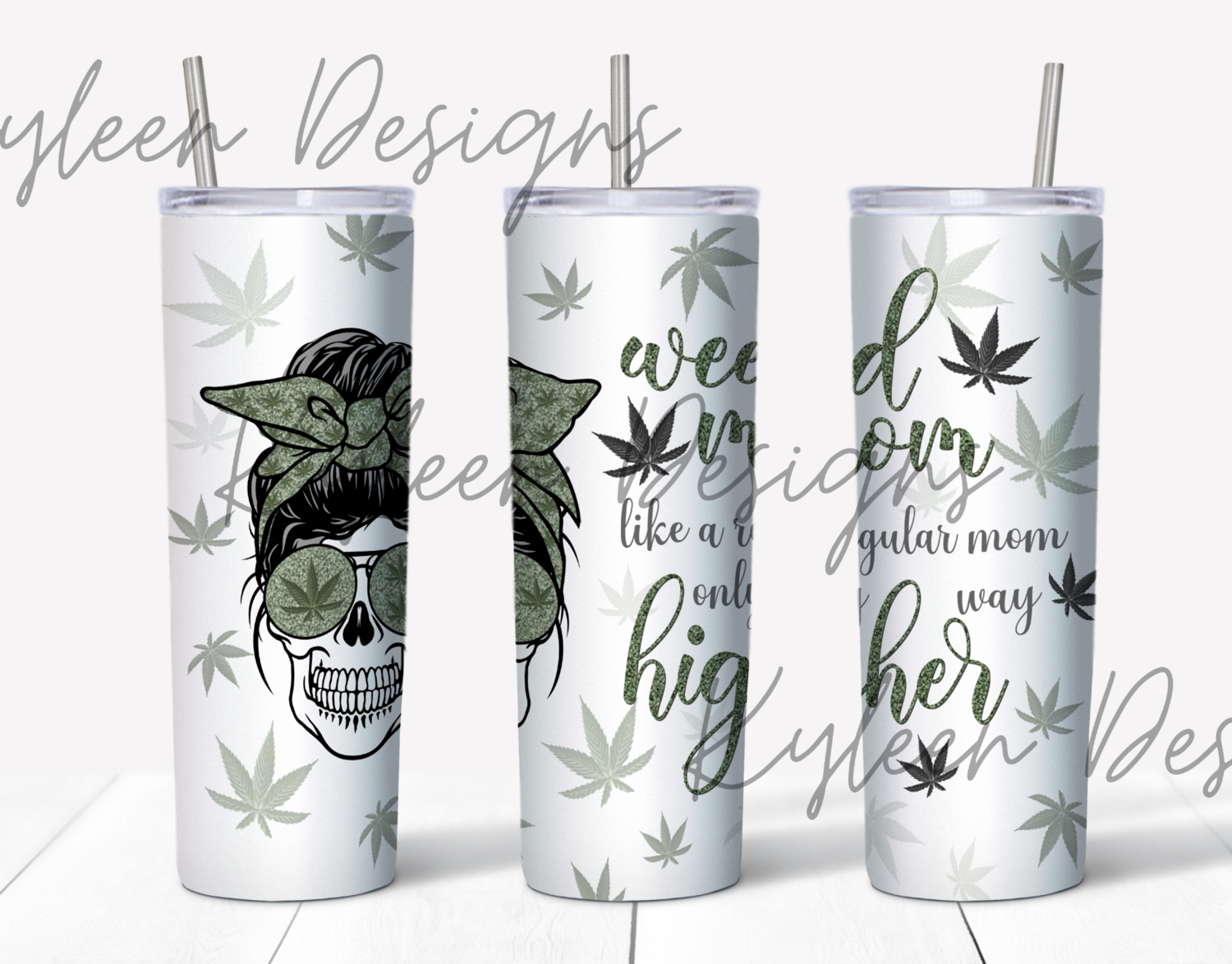 20 ounce straight weed mom wrap for sublimation, waterslide High res PNG digital file