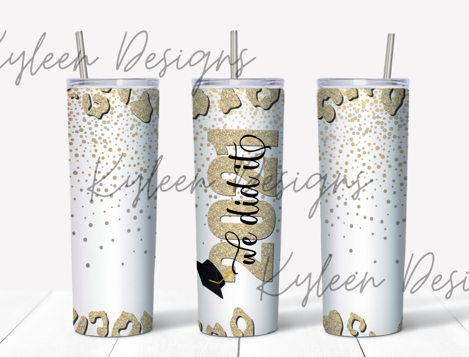 20 ounce Graduation wrap for sublimation, waterslide High res PNG digital file