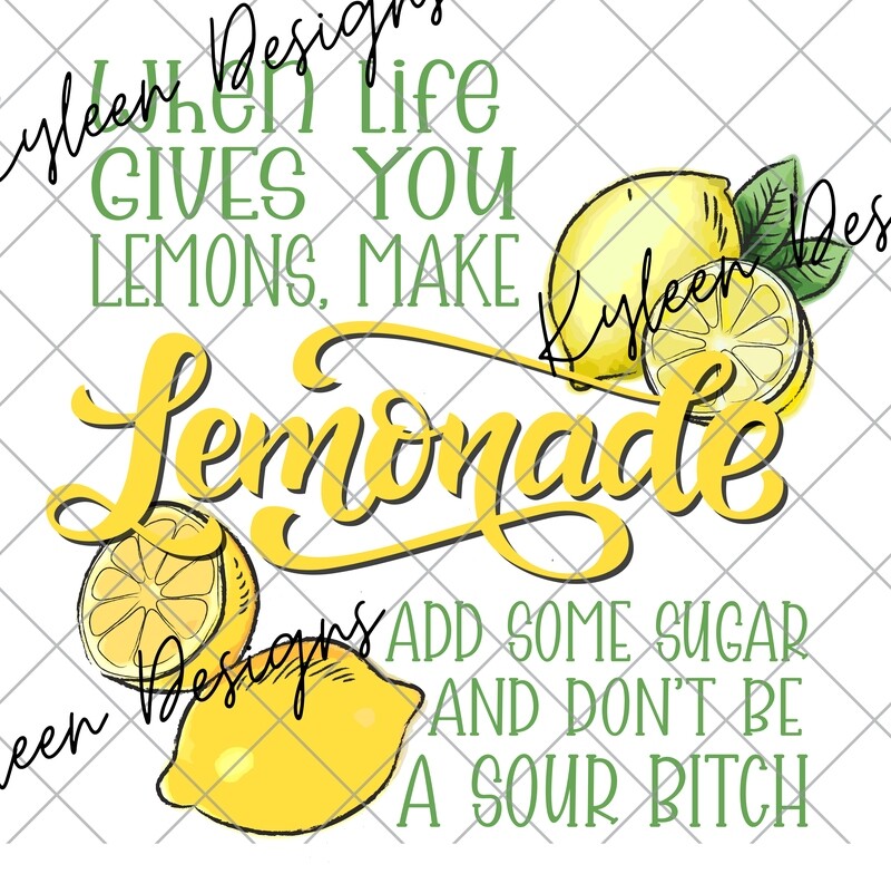 When life gives you lemons PNG DIGITAL FILE- high res 300 dpi