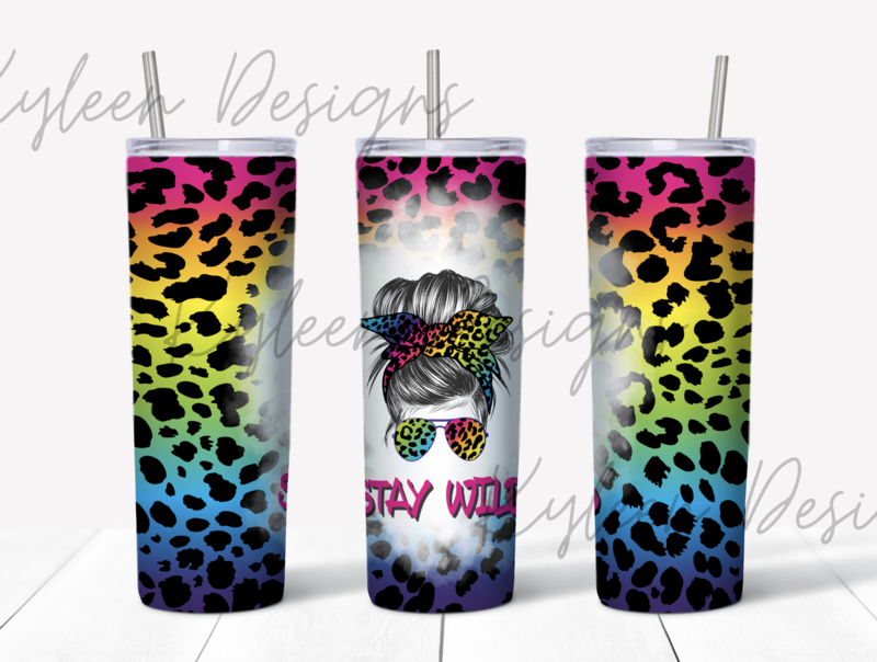 20 Mom bun Stay wild wrap for sublimation, waterslide High res PNG digital file