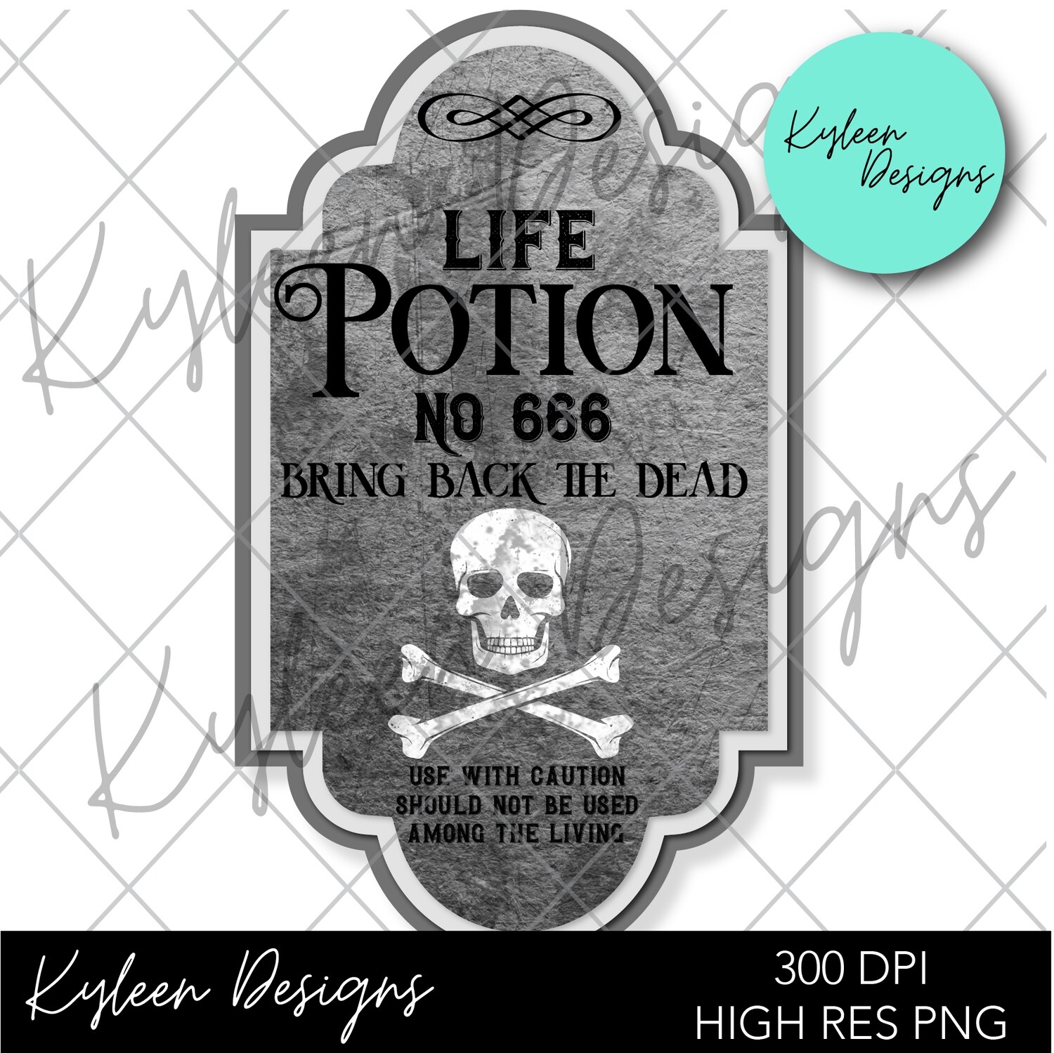 Life Potion Label PNG DIGITAL FILES- high res 300 dpi