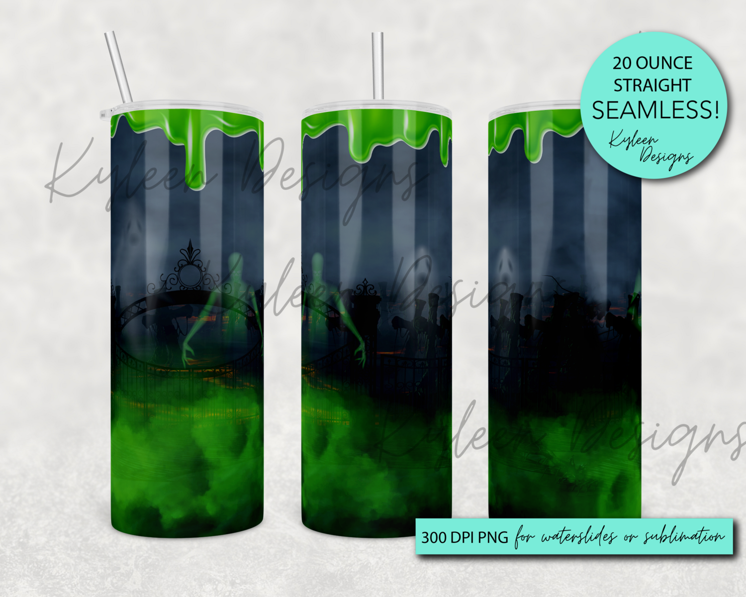 20 ounce straight Black Death Elixir wrap for sublimation, waterslide High res PNG digital file