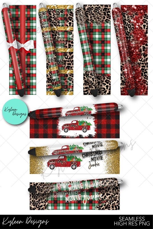 Christmas movie junkie pen wrappers™  for waterslide High Res PNG file