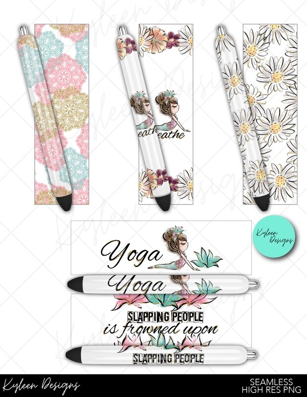 Yoga pen wrappers™  for waterslide High Res PNG file