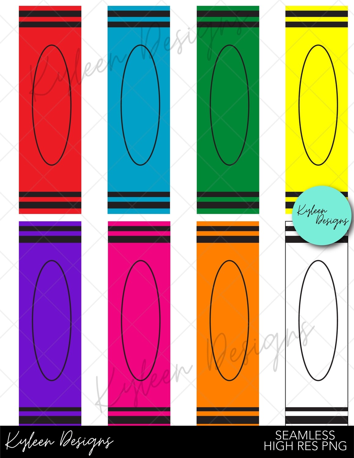 Crayon pen wrappers™  for waterslide High Res PNG file