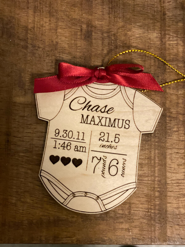 Baby’s First Christmas Personalized Ornament 