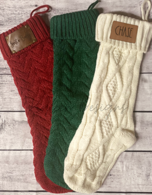 Personalized Knit Stockings