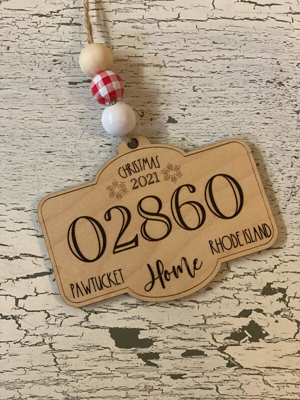 Your Zip Code Personalized Ornament