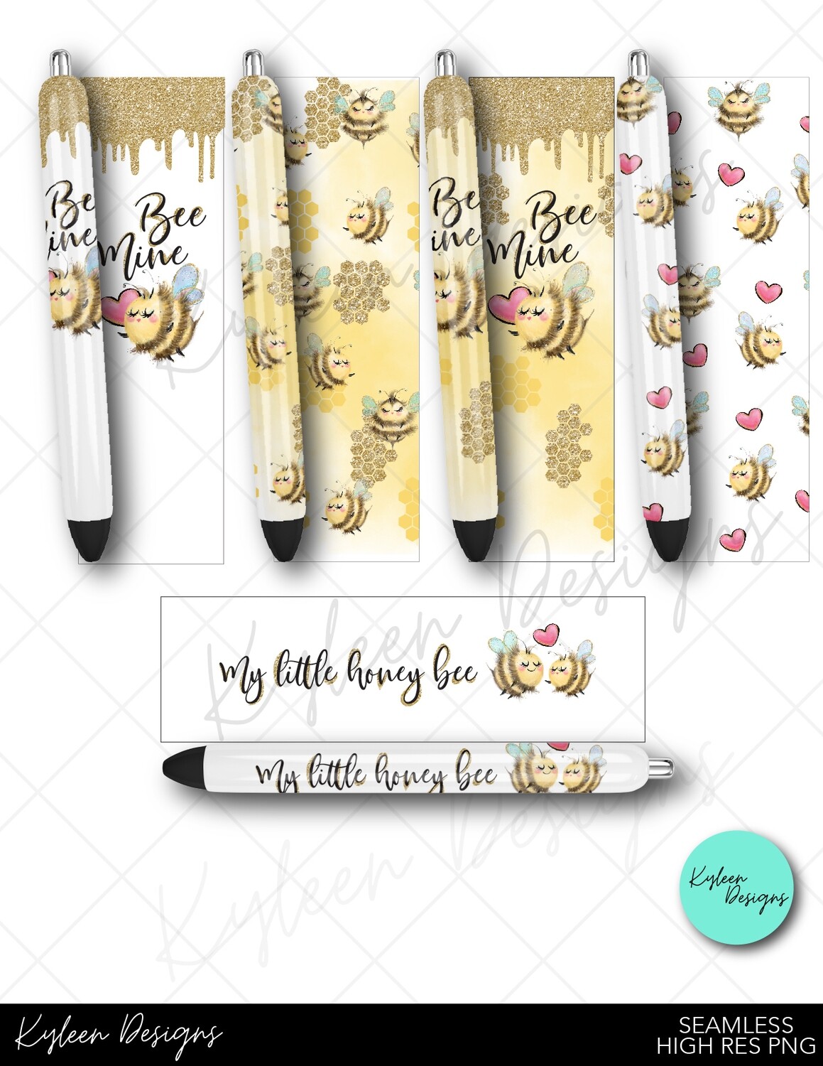Bee mine pen wrappers™  for waterslide High Res PNG file