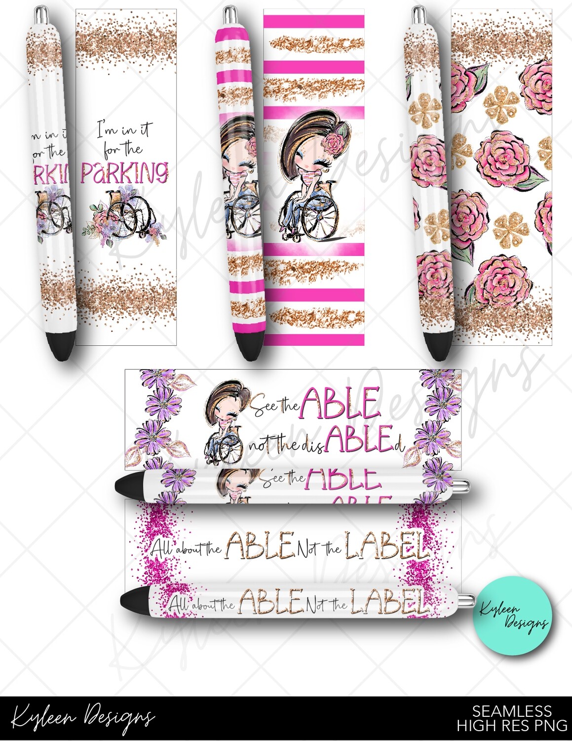 All about the able pen wrappers™  for waterslide High Res PNG file