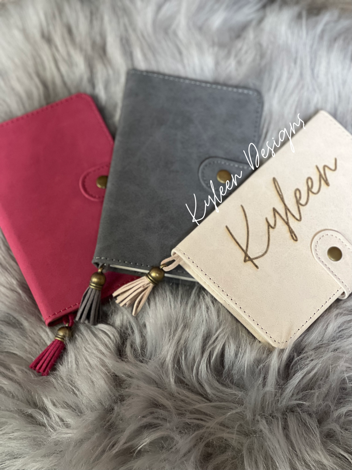 Mini Personalized suede laser engraved notebook