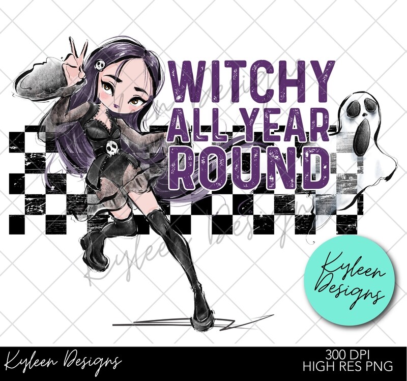 Witchy all year round High Res PNG 300 DPI file