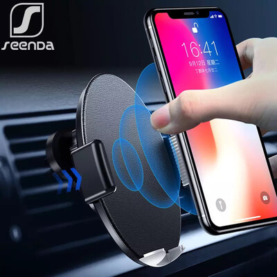SeenDa Infrared Sensor Intelligent Qi Wireless Charging 10W Fast Car Charger For iPhone Xs Max XR Huawei Samsung Black Friday