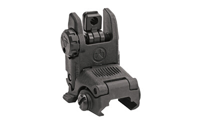Magpul Industries, MBUS Back-Up Rear Sight Gen 2, Fits Picatinny Rails, Flip Up, Black Finish
