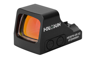 Holosun Technologies, 507K-X2, Green Dot, 32 MOA Ring & 2 MOA Dot, Black Color