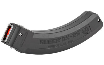 Ruger, Magazine, BX-25, 22 LR, 25Rd, Fits 10/22, Black Finish