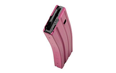 DURAMAG, DuraMag Speed, Magazine, 223 Remington/556NATO, 30Rd, Pink Anodized Aluminum, Fits AR15, Black AGF Anti-tilt Follower