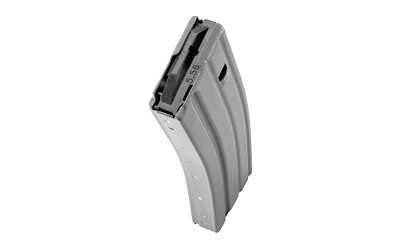 DURAMAG, Magazine, 223 Rem/556NATO, 30Rd, Gray, Fits AR Rifles, Aluminum, Black Anti-tilt AGF Follower