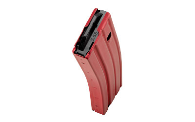 DURAMAG, Magazine, 223Rem/5.56NATO, 30Rd, Red, Fits AR Rifles, Aluminum, Black Anti-Tilt AGF Follower