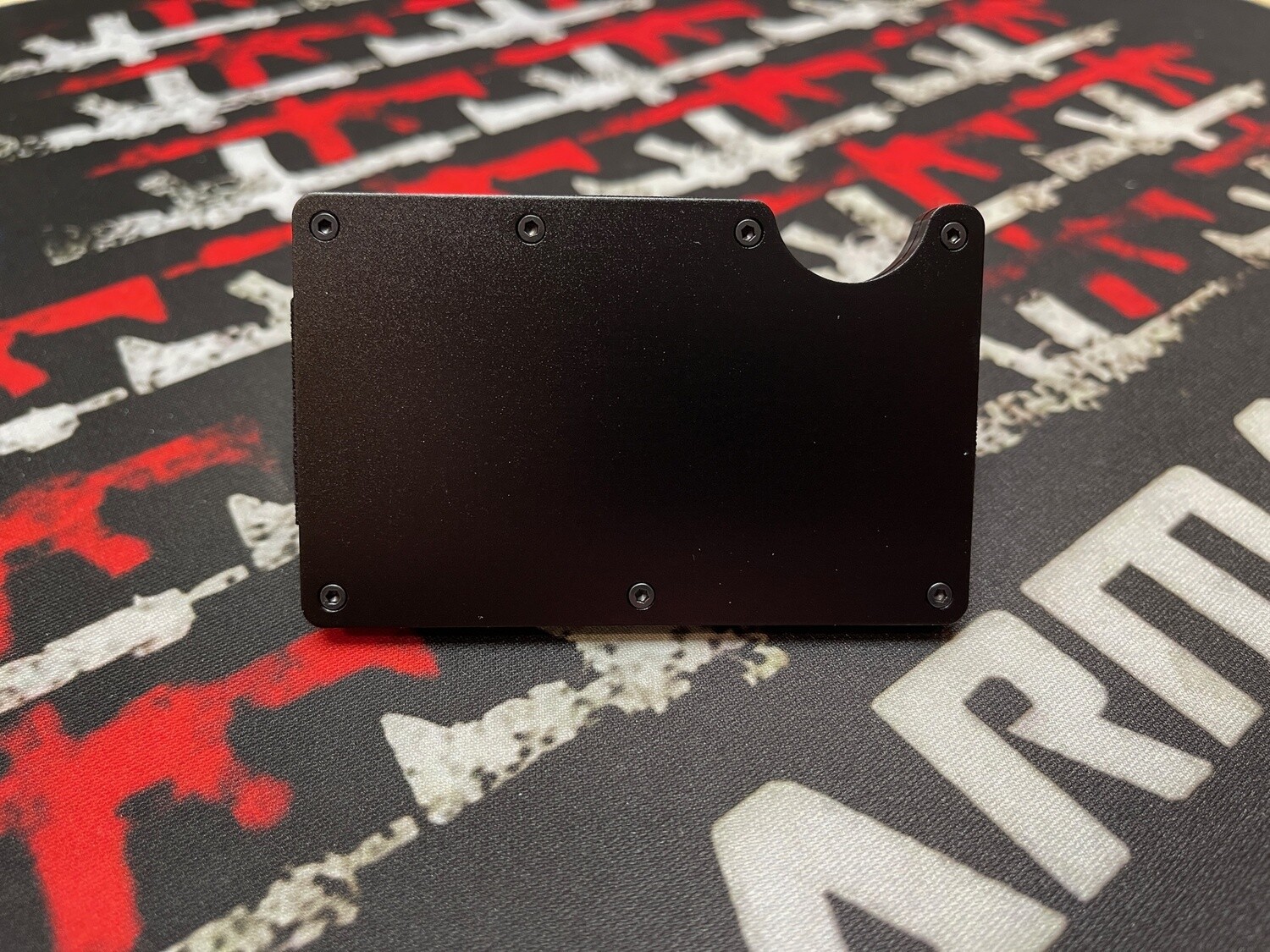Custom Laser Engraved Wallet, Color: Black