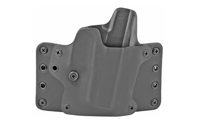BlackPoint Tactical, Leather Wing OWB Holster, Fits Glock 43X, Right Hand, Black Kydex & Leather, 1.75" Belt Loops, 15 Degree Cant
