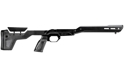 MDT, HNT-26, Rifle Chassis, Matte Finish, Black w/Carbon Fiber, Non-Folding Stock, ARCA Forend, Fits Remington 700 Short Action