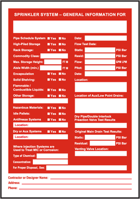 Custom Laser Engraved Hydraulic Data Plates-Hydraulic Calc. System-Florida