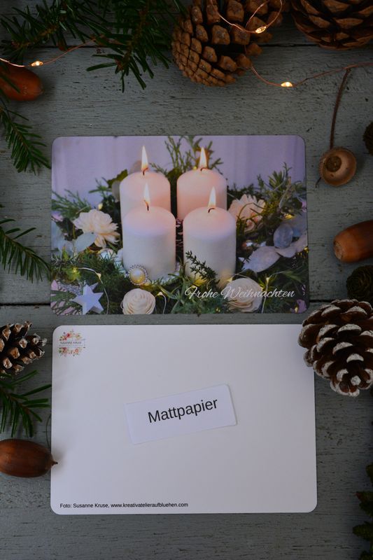 SONDERAKTION YOUTUBE Postkarte Din a6 Motiv Frohe Weihnachten, 5 Stück, MATTPAPIER