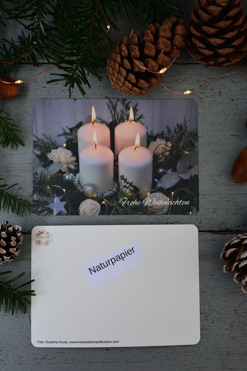 SONDERAKTON YOUTUBE Postkarte Din a6 Motiv Frohe Weihnachten, 5 Stück, NATURPAPIER