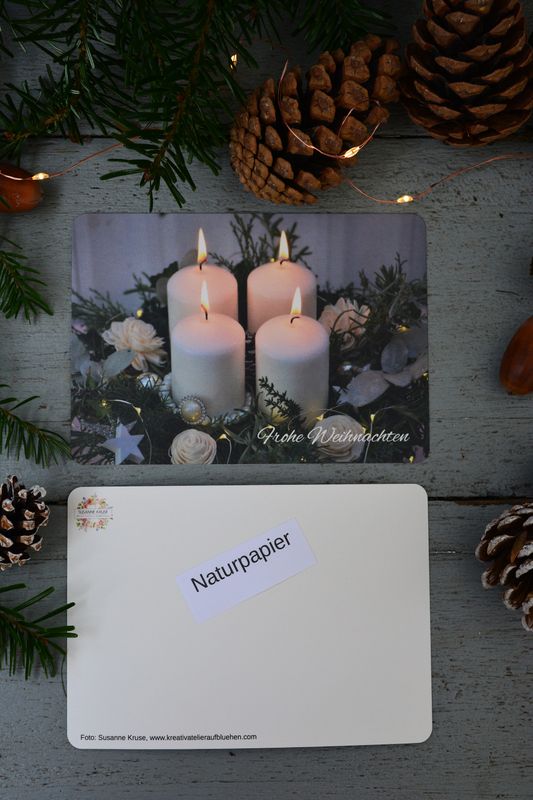 SONDERAKTON YOUTUBE Postkarte Din a6 Motiv Frohe Weihnachten, 5 Stück, NATURPAPIER