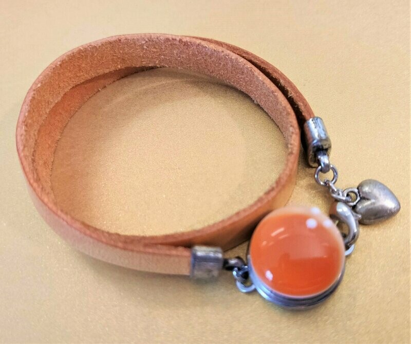 BASIS-Wickelarmband, orange 1-reihig