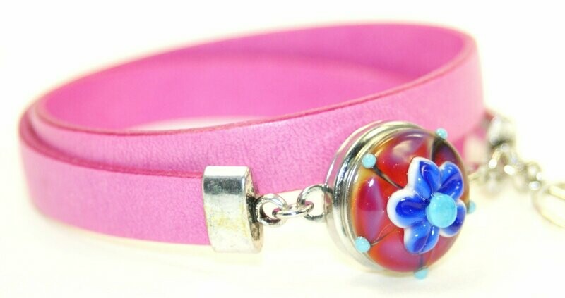 BASIS-Wickelarmband, hellpink 1-reihig