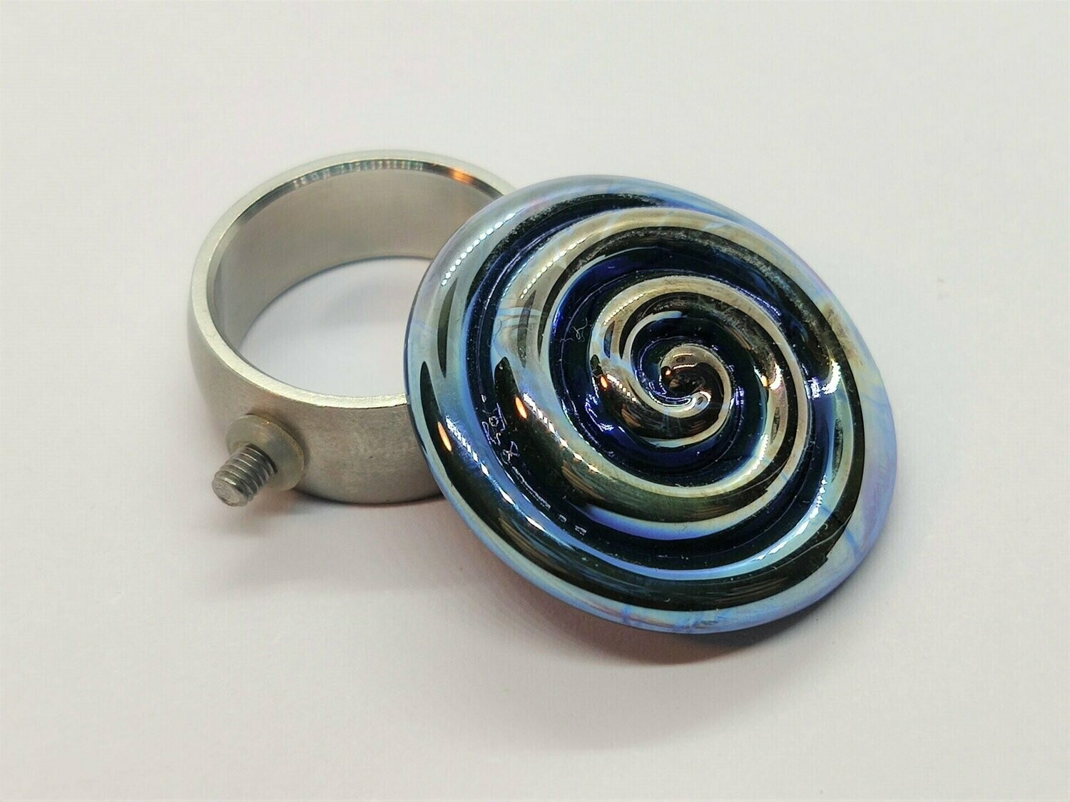RINGTOP-Spirale in schillerndem Blau