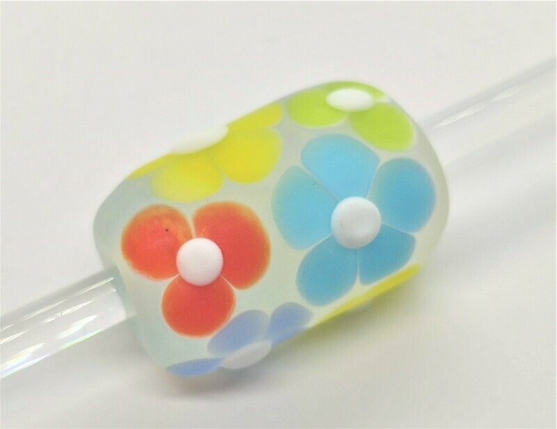 PERLE "Flower" satiniert für Lederband