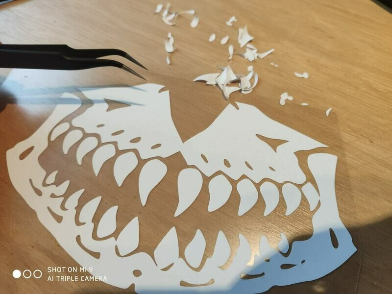 Plotter-DATEI "Monstergebiss" für Halloween oder Fasching